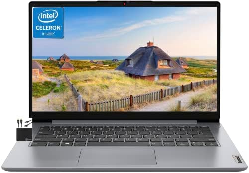 Lenovo 2022 Ordinateur portable HD 14" pour étudiant en affaires, Intel Celeron N4020 double cœur (jusqu'à 2,8 GHz), 4 Go de RAM, 64 Go eMMC, WiFi, Bluetooth, webcam, batterie de plus de 10 heures, Win 11S + MarxsolCables
 Fiche Technique et Prix au Maroc
