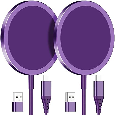 Lot de 2 chargeurs magnétiques sans fil compatibles avec chargeur MagSafe pour iPhone 15 Pro Max Plus 14 Pro Max Plus/13/12 Series pour Airpods 3 2 Pro, double chargeur magnétique sans fil, chargeur Mag Safe
 Fiche Technique et Prix au Maroc