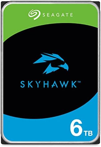 Seagate SkyHawk Disque dur interne de surveillance 6 To – 3,5 pouces SATA 6 Go/s 256 Mo de cache pour système de caméra de sécurité DVR NVR avec gestion de l'état du disque – Emballage sans frustration (ST6000VX001)
 Fiche Technique et Prix au Maroc