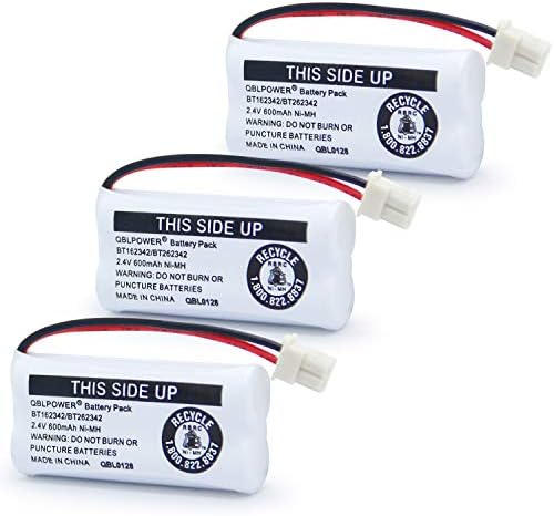 QBLPOWER Batterie de rechange BT162342 BT262342 2,4 V 600 mAh NI-MH rechargeable compatible avec les téléphones sans fil Vtech AT&T CS6114 CS6419 CS6719 EL52300 CL80111 (lot de 3 BT162342)
 Fiche Technique et Prix au Maroc