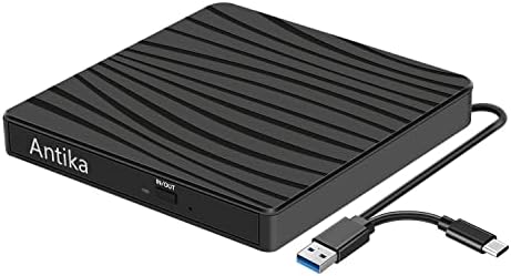 Lecteur DVD externe USB 3.0 Type-C Portable CD DVD Graveur optique DVD Lecteur DVD/CD +/-RW Lecteur CD externe pour ordinateur portable avec Win7/Win8/Win10/MacPro/Macbook/OS/XP
 Avis, Fiche Technique et Prix au Maroc