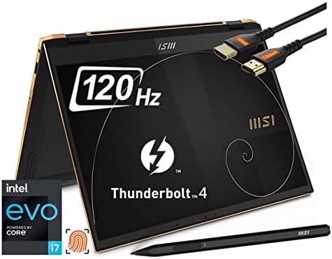 MSI Summit Ordinateur portable 2 en 1 à écran tactile 13,4" avec plateforme Intel Evo - Intel Core i7-1280P de 12e génération - 1920 x 1200-120 Hz - Windows 11 avec câble HDMI (16 Go de RAM LPDDR5 | SSD PCIe 1 To)
 Fiche Technique et Prix au Maroc