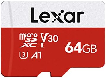 Carte Micro SD Lexar 64 Go, carte mémoire flash microSDXC UHS-I avec adaptateur – jusqu'à 100 Mo/s, A1, U3, Class10, V30, carte TF haute vitesse
 Fiche Technique et Prix au Maroc