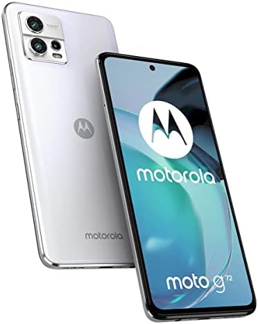 Motorola Moto G72 4G LTE 128 Go + 6 Go débloqué dans le monde entier (uniquement sur le marché Tmobile/Metro/Mint/Tello USA) NFC 108 MP triple caméra + (chargeur de voiture rapide) (blanc brillant)
 Fiche Technique et Prix au Maroc