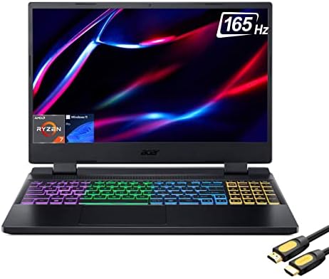 Ordinateur portable de jeu Acer Nitro 5, 15,6'' QHD IPS 165 Hz, AMD Ryzen 7 6800H, GeForce RTX 3070 Ti, 16 Go DDR5, 1 To PCIe 4.0, 4 zones RVB KB, WiFi 6E, RJ45, USB-C, câble SPS HDMI 2.1, Win11 Pro, noir, (AN515)
 Fiche Technique et Prix au Maroc