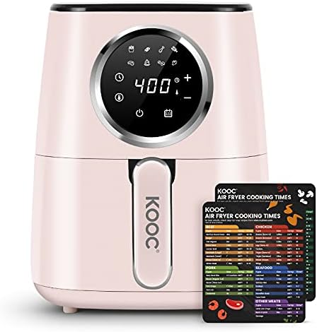 [NEW] KOOC Grande friteuse à air, cuisinière électrique de 4,5 litres, aide-mémoire gratuite pour guide de référence rapide, écran numérique tactile LED, 8 en 1, température/durée personnalisée, panier antiadhésif, rose
 Avis, Fiche Technique et Prix au Maroc