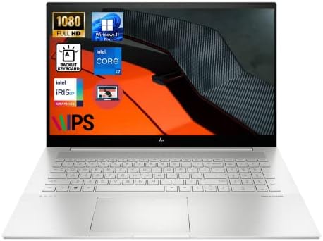 Ordinateur portable professionnel HP Envy, écran tactile FHD IPS 17,3", Intel Core i7-1260P, Windows 11 Pro, 32 Go de RAM, SSD 1 To, clavier rétroéclairé, pavé numérique, Thunderbolt 4, HDMI, batterie longue durée, clé USB
 Fiche Technique et Prix au Maroc
