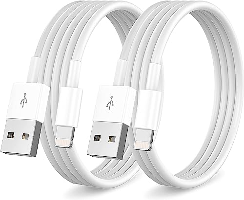 Câbles de chargeur iPhone, [Apple MFi Certified] Paquet de 2 câbles Lightning rapides de 6 pieds + 3 pieds pour iPhone, câble de chargement Apple pour iPhone 14/13/12/11 Pro/11/XS MAX/XR/8/7/6s/6/5S/SE iPad/Air
 Fiche Technique et Prix au Maroc