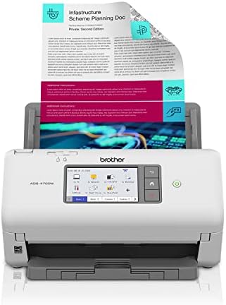 Scanner de bureau professionnel Brother ADS-4700W avec vitesses de numérisation rapides, recto verso, sans fil et grand écran tactile
Avis,  Fiche Technique et Prix au Maroc