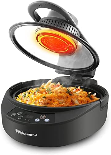 Elite Gourmet EAF4700 Friteuse à air numérique 5 Qt, saisies, cuissons, rôtis, cuisinière saine sans huile à chauffage supérieur et inférieur, réglages de température/minuterie, recettes incluses
 Avis, Fiche Technique et Prix au Maroc
