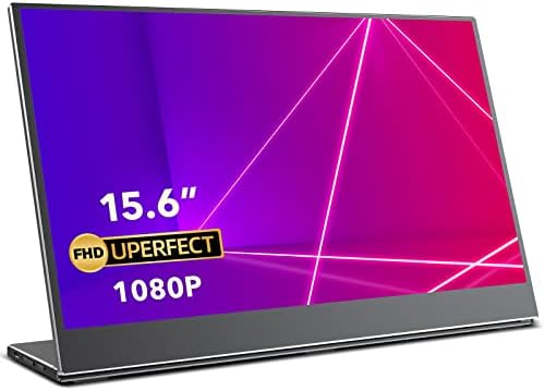 UPERFECT Moniteur portable autonome, ultra fin 15,6" FHD 1080P USB-C, écran mat portable, 2 types C HDMI VESA HDR anti-éblouissement, haut-parleurs de voyage avec support intégré et lunette sans cadre
 Fiche Technique et Prix au Maroc