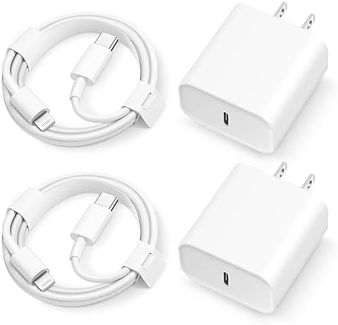 Chargeur ultra rapide pour iPhone 14 13 12 11 【Certifié Apple MFi】 Cargador 20 W Bloc de chargeur mural USB C rapide avec câble de charge rapide de 1,8 m Compatible avec iPhone 14 Plus/Pro Max, Pro/Mini/iPad
 Fiche Technique et Prix au Maroc