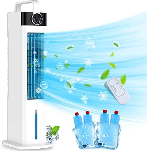 Portable Air Conditioners, 3-IN-1 Air Conditioner Portable for Room, 3 Speeds Evaporative Air Cooler, Fast Cooling Portable AC w/Timer, 52° Oscillation Tower Fan, Remote Swamp Cooler for Office Avis, Fiche Technique et Prix au Maroc