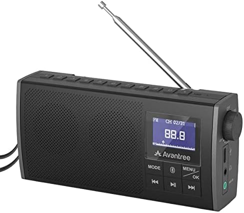 Avantree Soundbyte 860s Radio FM Portable Enceinte Bluetooth 5.0 Lecteur MP3 Carte SD 3-en-1, Enceinte sans Fil 6W, Scan Auto canaux et préréglage, Batterie Rechargeable 8H d'autonomie (sans AM)
 Avis, Fiche Technique et Prix au Maroc