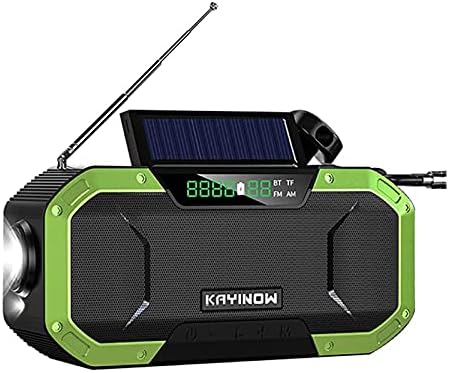 CAFFIA Radio d'urgence NOAA à manivelle à balayage automatique étanche IPX5, radios solaires météo portables 5000 mAh avec haut-parleur Bluetooth, radio de diffusion d'urgence AM/FM avec chargeur de t
 Avis, Fiche Technique et Prix au Maroc