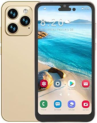 GOWENIC I14pro Plus Unlocked Phone, 6.1inch HD Screen Face Unlock Smartphone for Android 11, Dual SIM, 4G/64GB, GPS, Dual Camera 4G GSM Net Phone, Support 128G Memory Card, 4003mAh Battery(Gold) Fiche Technique et Prix au Maroc