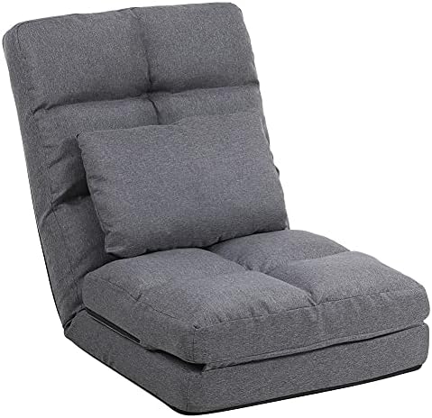 FLOGUOR Chaise longue d'intérieur, chaise de sol à 14 positions avec support dorsal pour adultes et enfants, canapé pliant paresseux, chaise longue avec un oreiller rembourré pour salon, chambre à coucher, pour jeux et lecture 8823GR
Avis,  Fiche Technique et Prix au Maroc