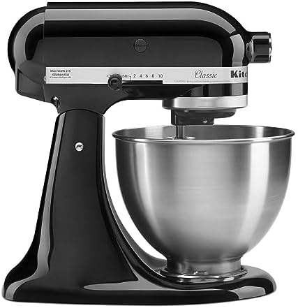 KitchenAid Classic Series Batteur sur socle à tête inclinable K45SS, 4,5 litres, noir onyx
 Avis, Fiche Technique et Prix au Maroc
