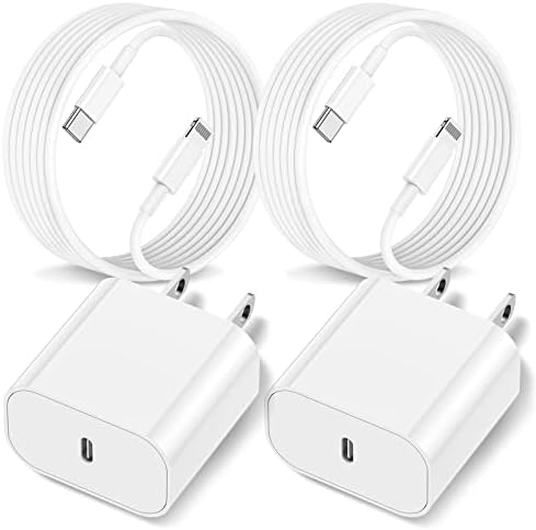 chargeur rapide iPhone, [Apple MFi Certified] Bloc de prise de chargeur mural avec câble USB C vers Lightning de 1,8 m, bloc de charge pour iPhone, adaptateur d'alimentation Cube Brick pour iPhone 14 Pro Max/13 Pro/12 Mini/11, iPad
 Fiche Technique et Prix au Maroc