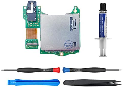 ElecGear Lecteur de Carte de Jeu Remplacement pour Switch HAC-001, Module PCB pour Adaptateur de Carte de Jeu avec Prise Audio Casque 3,5 mm, Kit d'outils de Réparation Inclus.
 Avis, Fiche Technique et Prix au Maroc
