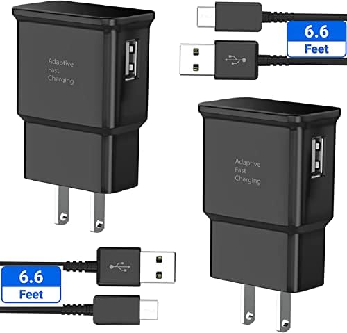 Chargeur Samsung Chargeur rapide de type C Chargeur rapide USB C pour Samsung Galaxy S20/S20+/S20Ultra/S10/S10Plus/S10e/S21/S21+/S22/S23/S8/S9,Note 20/10/9/8,Z Fold, Retournez avec un câble de type C de 6,6 pieds[2-Pack]
 Fiche Technique et Prix au Maroc