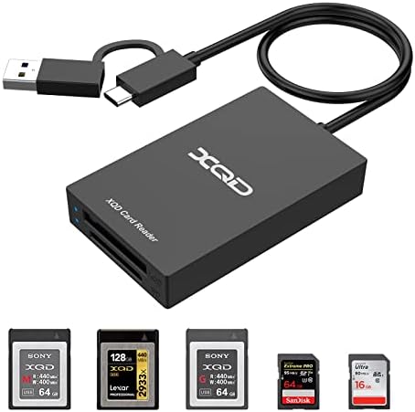 Lecteur de Carte USB/USB C XQD SD,Adaptateur Lecteur de Carte mémoire XQD SD à Double Fente USB 3.0 Haute Vitesse Compatible avec Carte Sony G/M Series、USB Mark XQD pour Windows XP/Mac OS/Linux etc.
 Avis, Fiche Technique et Prix au Maroc