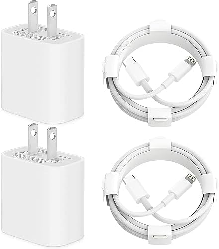 iPhone 14 13 12 Fast Charger【Apple MFi Certified】 20W PD USB C Wall Charger 2-Pack 6FT Cable Fasting Charging Adapter Compatible with iPhone 14 Pro Max/13 Pro Max/12 Pro Max/11 Pro Max/XS Max/XS/XR/X Fiche Technique et Prix au Maroc