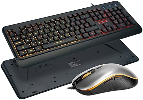 Ensemble clavier et souris LED avec caractères filaires USB, clavier de jeu éclairé, souris optique 3600 DPI, compatible avec Windows Linux, Mac, MacBook, ordinateur portable
 Fiche Technique et Prix au Maroc