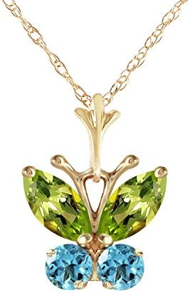 Collier Galaxy Gold GG en or jaune 14 carats de 45,7 cm avec pendentif papillon topaze bleue et péridot
Avis,  Fiche Technique et Prix au Maroc