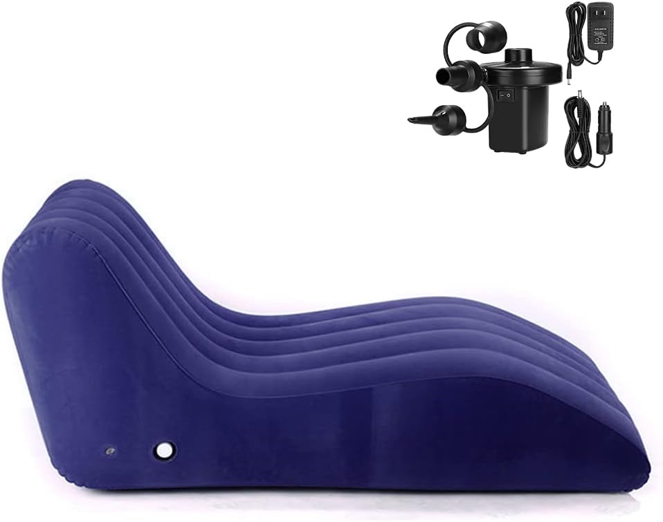 STARBRILLIANT Chaise de salon gonflable d'intérieur, chaise longue pliable avec pompe à air, canapé paresseux pour chambre à coucher, camping, pique-nique, plage (bleu)
Avis,  Fiche Technique et Prix au Maroc