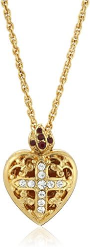 Symboles de foi « Inspirations » Collier avec médaillon en forme de cœur en cristal trempé dans de l'or 14 carats, 44,5 cm
Avis,  Fiche Technique et Prix au Maroc