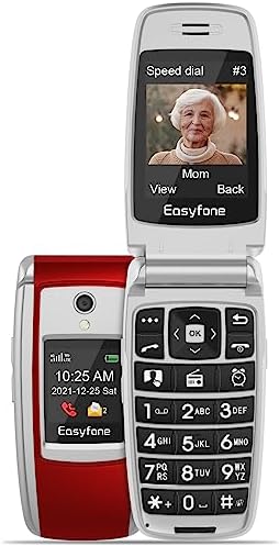 Easyfone T300 4G Téléphone portable à clapet débloqué pour personnes âgées |  Facile à utiliser |  Gros boutons |  Son clair |  Batterie 1500 mAh |  Bouton SOS |  Composition abrégée photo |  Carte SIM et forfaits flexibles |  Station de chargement (rouge)
 Fiche Technique et Prix au Maroc