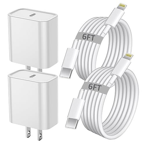 chargeur rapide iPhone,[Apple MFi Certified]Lot de 2 chargeurs iPhone à charge rapide PD 1,8 m Type C rapide USB C vers Lightning Câble Apple Fast Charger USB C Block Plug pour iPhone 14 13 12 11 Pro Max XR XS X, iPad
 Fiche Technique et Prix au Maroc