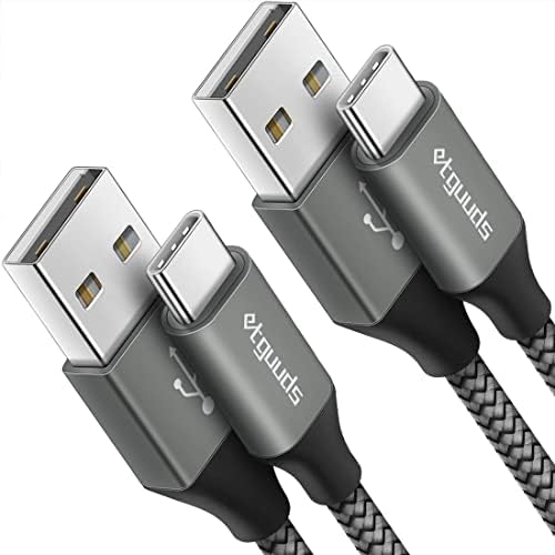 etguuds Lot de 2 câbles USB C de 0,9 m, charge rapide 3A, cordon de chargeur USB A vers type C tressé, compatible avec Samsung Galaxy A10e A20 A50 A51 A71, S20 S10 S9 S8 Plus S10E, Note 20 10 9 8, Moto G7 G8
 Fiche Technique et Prix au Maroc