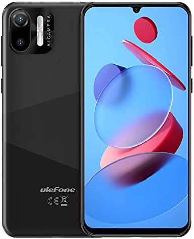 Téléphones portables débloqués Ulefone, Note 6 Android 11, smartphones débloqués, ultra fin et léger, triple emplacement pour carte, téléphones double SIM plein écran Waterdrop 6,1", 3300 mAh, déverrouillage facial, version américaine – Noir
 Fiche Technique et Prix au Maroc
