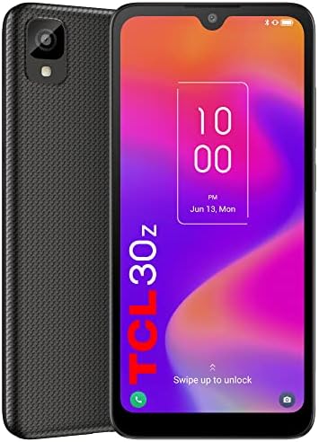 TCL 30 Z Téléphone portable débloqué avec écran HD+ de 6,1", smartphone LTE 4G Android 12, 32 Go + 3 Go de RAM, 3000 mAh, Prime Black
 Fiche Technique et Prix au Maroc