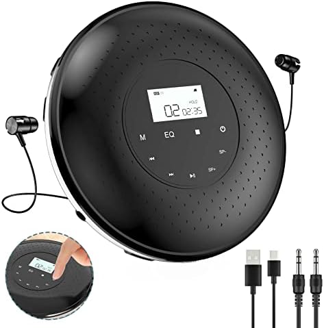 Qoosea Lecteur CD Portable avec Bouton Tactile 1000mah Home Lecteur CD Rechargeable avec Casque D'écoute Lecteurs CD Personnel Walkman avec écran LCD Port USB Aux pour Les Enfants dans la Voiture
 Avis, Fiche Technique et Prix au Maroc