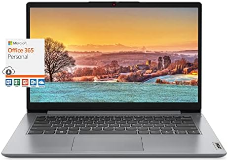 Lenovo IdeaPad 1i Ordinateur portable 14" Écran HD, processeur Intel Pentium Silver N5030 (4 cœurs, jusqu'à 3,1 GHz), 4 Go de RAM, 256 Go de stockage (128 Go eMMC + 128 Go MSD), batterie 10 heures, Win 11 S, 1 an Microsoft 365
 Fiche Technique et Prix au Maroc