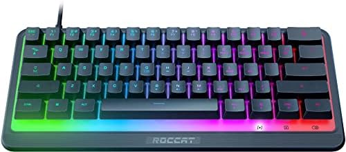 ROCCAT Magma Mini - 60% RGB Gaming Keyboard with 5 Programmable Lighting Zones, Membrane Key switches, Programmable Function Layers, Anti-Ghosting, & Spill Resistance - Black Fiche Technique et Prix au Maroc