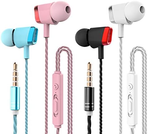 CBGGQ 4 Paires Écouteurs Intra-Auriculaires, Oreillettes Intra-Auriculaires Filaires Anti-Bruit Casque Ergonomique Stéréo avec Microphone pour iOS et Smartphones Android, Samsung, Huawei, PC, MP3 etc
 Avis, Fiche Technique et Prix au Maroc