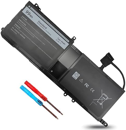 99WH 9NJM1 Batterie d'ordinateur portable compatible avec Dell Alienware 15 R3 15 R4 17 R4 17 R5 Alienware 15 2018 ALW17C-D1758 convient pour P31E P31E001 P69F P69F001 9NJMI 09NJM1 MG2YH 01D82 44T2R 546FF, 11,4 V 6 -Cellule
 Fiche Technique et Prix au Maroc