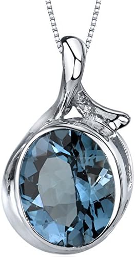 Peora Collier avec pendentif infini ouvert en topaze bleue de Londres 5 carats pour femme en argent sterling 925, pierre de naissance naturelle, forme ovale 12 x 10 mm, avec chaîne de 45,7 cm
Avis,  Fiche Technique et Prix au Maroc