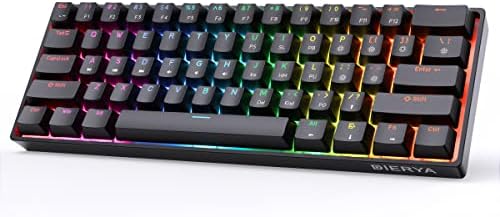 DIERYA DK61E Clavier de jeu mécanique 60 % avec interrupteur tactile marron optique, touches PBT, rétroéclairage RVB, étanche, clavier mécanique filaire USB C avec touches complètes programmables
Avis,  Fiche Technique et Prix au Maroc