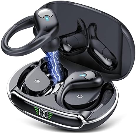 Ecouteurs Bluetooth sans Fil, 5.3 Ecouteur Bluetooth avec HD Mic CVC8.0 Réduction de Bruit, 60H avec Affichage LED, Basses Profondes, À l'aise, Ecouteurs sans Fil Étanche IP7 pour Sport (Noir)
 Avis, Fiche Technique et Prix au Maroc