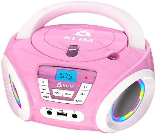 KLIM Candy Lecteur CD Enfant - Nouveauté 2023 - Radio FM - Piles incluses - Lecteur CD Radio Rose Mignon avec Haut-parleurs - Le Cadeau Parfait pour Les Enfants et Les Tout-Petits - Rose
 Avis, Fiche Technique et Prix au Maroc