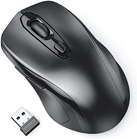 Souris sans fil pour ordinateur portable, souris ergonomique 2,4 GHz avec récepteur USB, toucher confortable, 3 niveaux DPI 3200, 6 boutons, souris optique sans fil pour Windows/PC/Mac/ordinateur portable/Chromebook (noir)
Avis,  Fiche Technique et Prix au Maroc