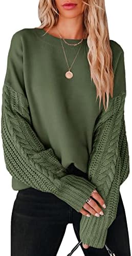 ANRABESS Pull à manches longues et col rond en tricot torsadé pour femme, surdimensionné, décontracté et épais, automne 2023
 Fiche Technique et Prix au Maroc