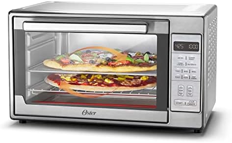 Oster Friteuse à air 10 en 1, grille-pain, 10,5 x 13 pouces, pour 2 grandes pizzas, acier inoxydable, argent
 Avis, Fiche Technique et Prix au Maroc