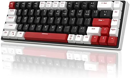MageGee Clavier de jeu mécanique 60 % 68 touches remplaçables à chaud, clavier de jeu compact rétroéclairé par LED bleue, mini clavier de bureau ergonomique filaire SKY68 pour joueur sur PC Windows (commutateur rouge, blanc et noir)
 Fiche Technique et Prix au Maroc