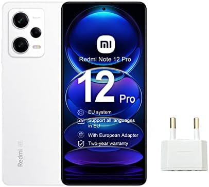 Xiaomi Redmi Note 12 Pro 5G + 4G (128 Go + 8 Go) Triple caméra 6,67" 50 MP débloquée en usine (uniquement sur le marché Tmobile/Metro/Mint USA) + supplémentaire (avec chargeur de voiture rapide) (blanc porcelaine)
 Fiche Technique et Prix au Maroc